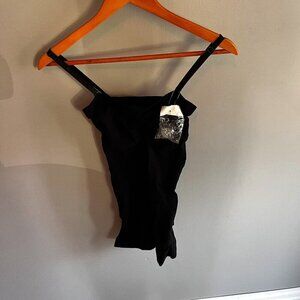 Black Shapewear One Piece Shorts and Tank L/XL